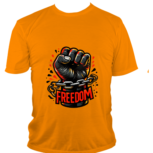 Juneteenth T-shirt with a Fist in chains