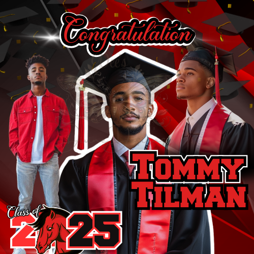 Editable Red Graduation Banner