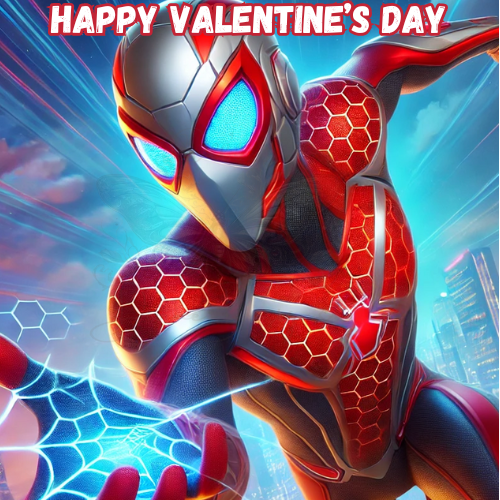 Editable Spiderman Valentine Card
