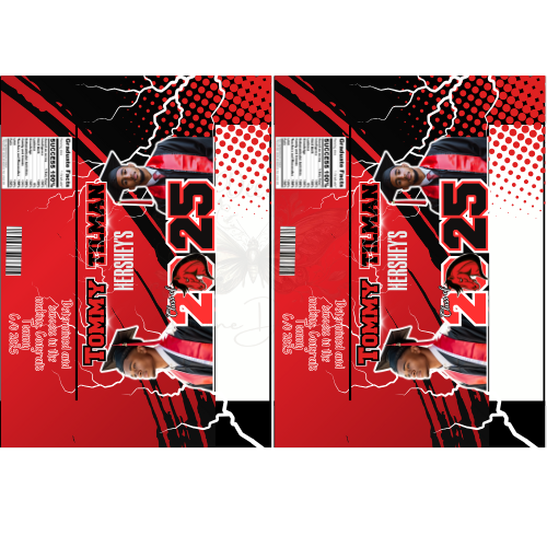 Red Grad Party Favor - Hershey Bar