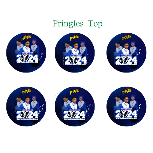 Grad Blue Party Favor - Pringles Top and Side