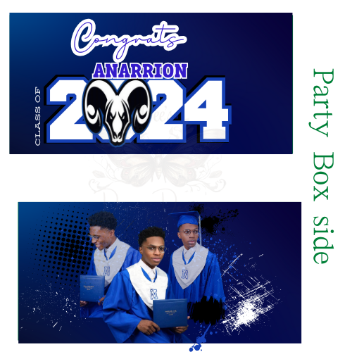 Blue Grad Party Favor - Party Favor Box