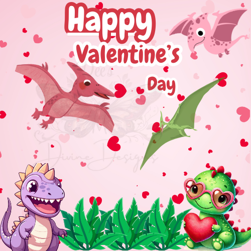 Children's Dinosauer Valentine Card