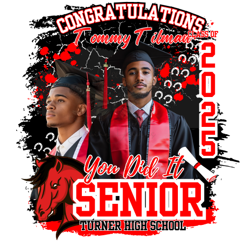Editable Red Graduation Shirt
