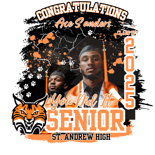 Editable Orange Graduation Tshirts