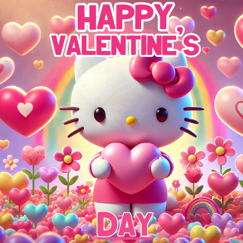Editable Hello Kitty Valentine Card