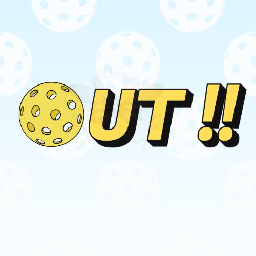 Pickleball Image of the word OUT