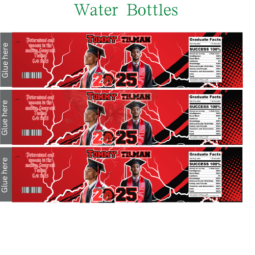 Red Grad Waterbottle template