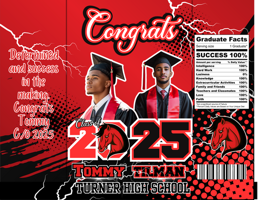 Red Graduation Party Favor Chip Bag